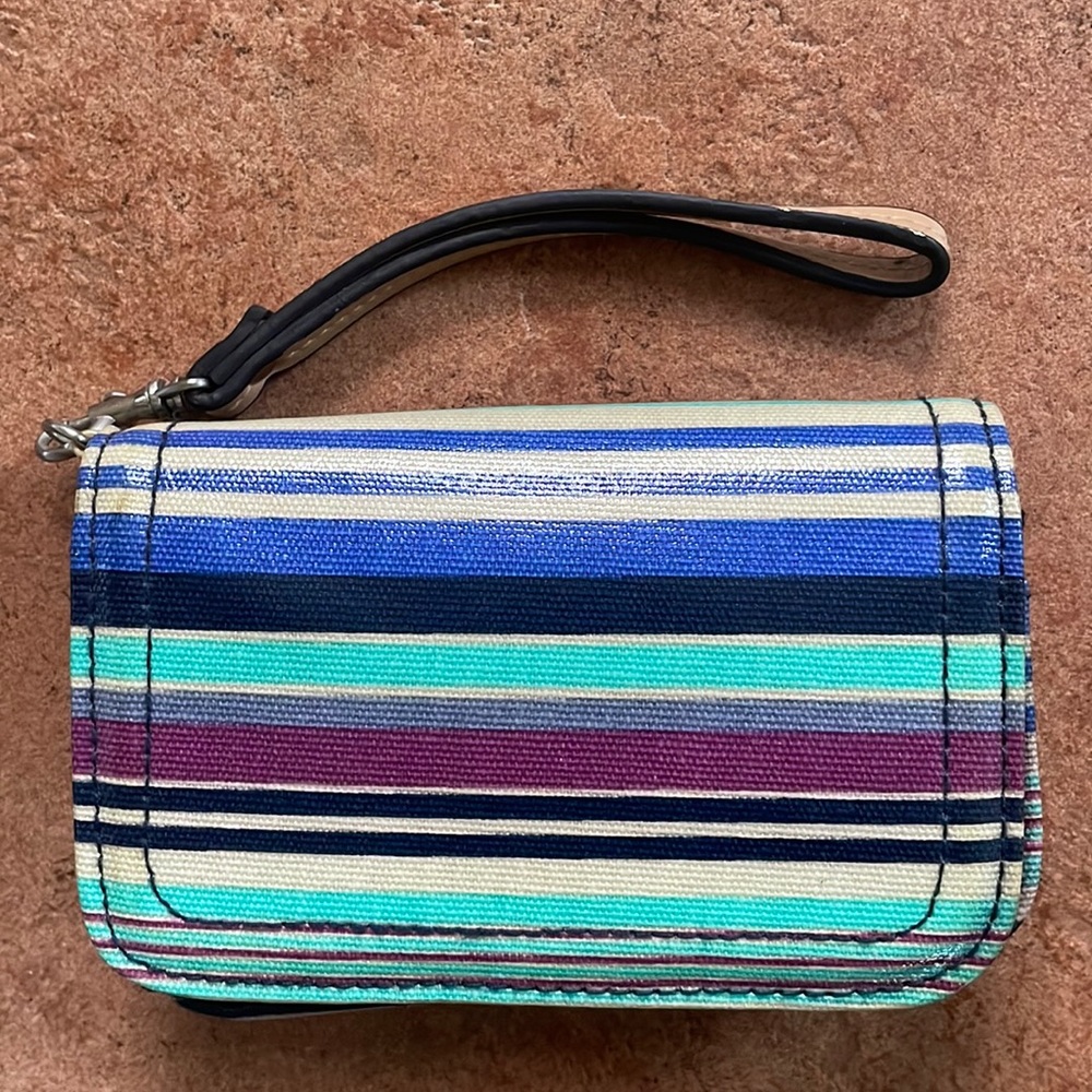 Jeun Bang Striped Wristlet Wallet